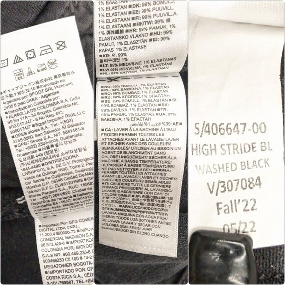 GAP High Stride Wide Leg Jeans Womens Black High Rise Denim Size 28 / 6 Short - Picture 7 of 11